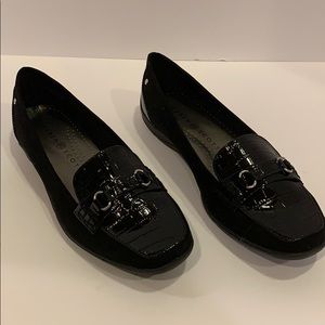 New!  Karen Scott suede and patent loafers.